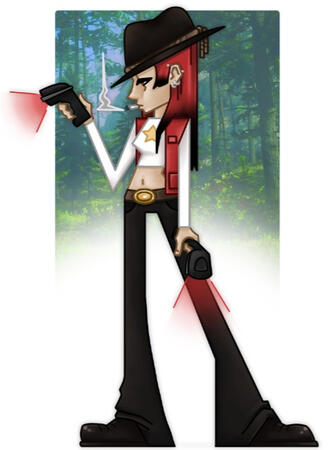 Autoportrait (Red Dead Redemption + caissière)